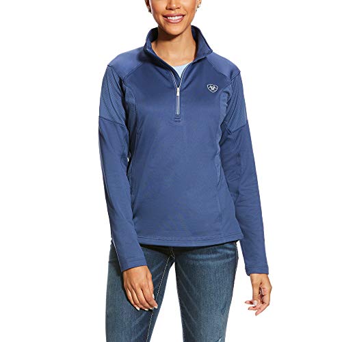ARIAT Women's Tolt 1/2 Zip Sweatshirt Indigo Fade Size XL