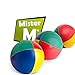 Mister M | 3 Palline da giocoliere di Alta qualità | Facili da afferrare | Rivestimento Impermeabile e Imbottitura Ecologica | Adatto a Principianti e esperti | con App e Video Tutorial Online