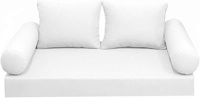 DBM IMPORTS Style1 AD106 Crib Size 5PC Knife Edge Outdoor Daybed Mattress Cushion Bolster Pillow Complete Set