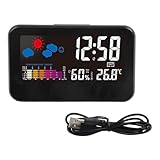 Horloge multifonction : cette horloge de bureau avancée combine l'heure avec un thermomètre et un hygromètre, ce qui en fait un outil essentiel pour n'importe quelle pièce de votre maison ou de votre bureau.