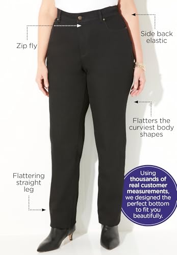 Catherines Women's Plus Size Petite Right Fit Curvy Jean - 22 WP, Black2
