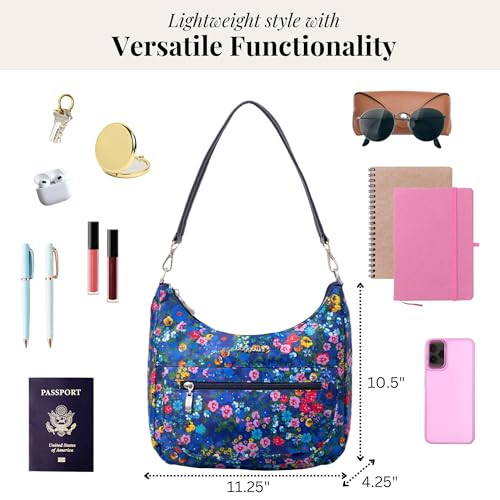 Image of Baggallini Modern Pocket Half Moon 11 inchx10.5 inch Shoulder Women W /Replaceable Straps Converts to Crossbody Bag