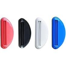 4 Pcs Multicolour Toothpaste Squeezer,Plastic Toothpaste Tube Squeezer Dispenser,Toothpaste Clips for Saving Toothpaste,Simple and Practical, Kid Friendly, Daily Living Tube Squeezing Aids