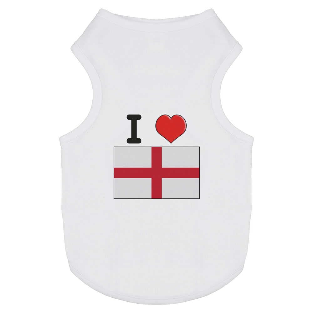 Azeeda 'I Love England' Pet T-Shirt - White, XS (PT00095124)