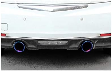 2pcs Blue Stainless Steel Exhaust Tail Rear Muffler Tip Tailpipe Trim compatible For Cadillac ATS 2013 2014 2015 2016 2017 2018 2019 2020 2021 2022 2023 2024 2025