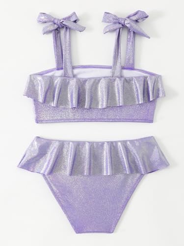 Girls Two Piece Bathing Suits Bikini Swimsuits Set Summer Ruffle Swimwear for 7-14 Years2