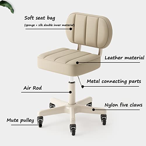 Tabouret de beauté réglable à roulettes pour magasin et bureau - 4