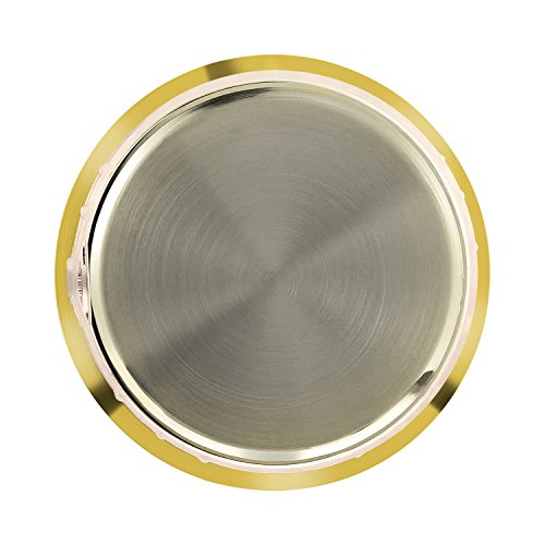 Hicarer 1.8 Inch (45 Mm) Round Quartz Clock Insert With Arabic Numerals Fit 1.6 Inch (40 Mm) Diameter Hole (Gold Bezel) #TOP5