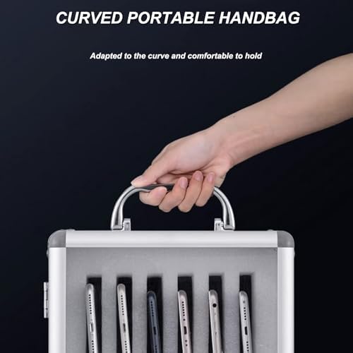 Stainless Steel Cell Phone Locker with Silent Switch & Independent Padlock - Perfect for Schools & Meetings, 38 x 20 x 64cm, Secure Storage Solution