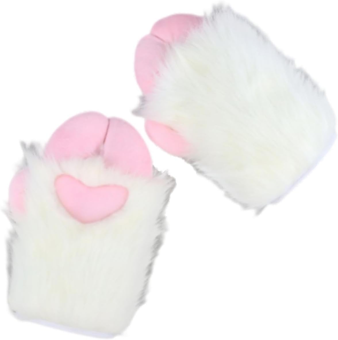 Paws Gloves Hands Claw Claw Gloves for Club Party Role Play Masquerade Carnival Costume Accessory 7.87x11.02 inch- White