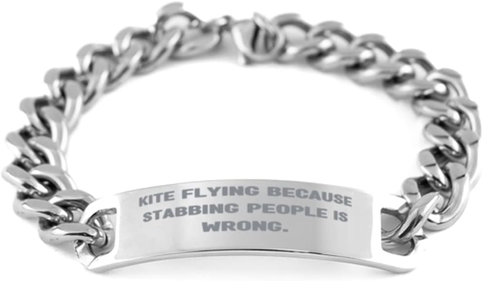 Joke Kite Flying, Kite Flying Because Stabbing People is Wrong, Kite Flying Cuban Chain Bracelet from