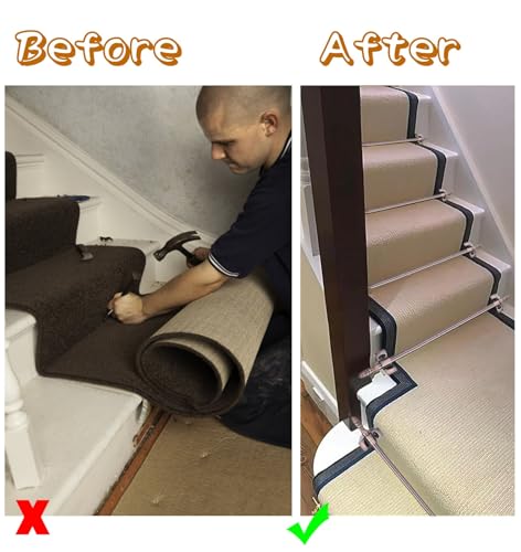 Barras de escalera de latón antiguo para proteger y decorar su hogar 2