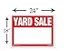 Sam's Signs 3-Pack Yard Sale Sign Kit - Double Sided Red Property Signs with Directional Arrows - 18