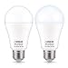 Dusk to Dawn Sensor Light Bulb Outdoor Lighting, LOHAS A19 12W(100W Equivalent) LED Bulb Automatic On-Off Security Light, Daylight 5000K E26 Base, Porch Light Indoor Lighting for Garage Hallway, 2Pack