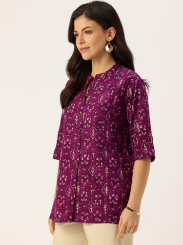 Image of Printed Mandarin Shirt - Casual & Chic (S-3XL)