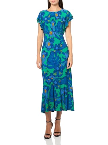 Image of Tommy Hilfiger Women's Flutter Sleeves Jersey Midi Dress
