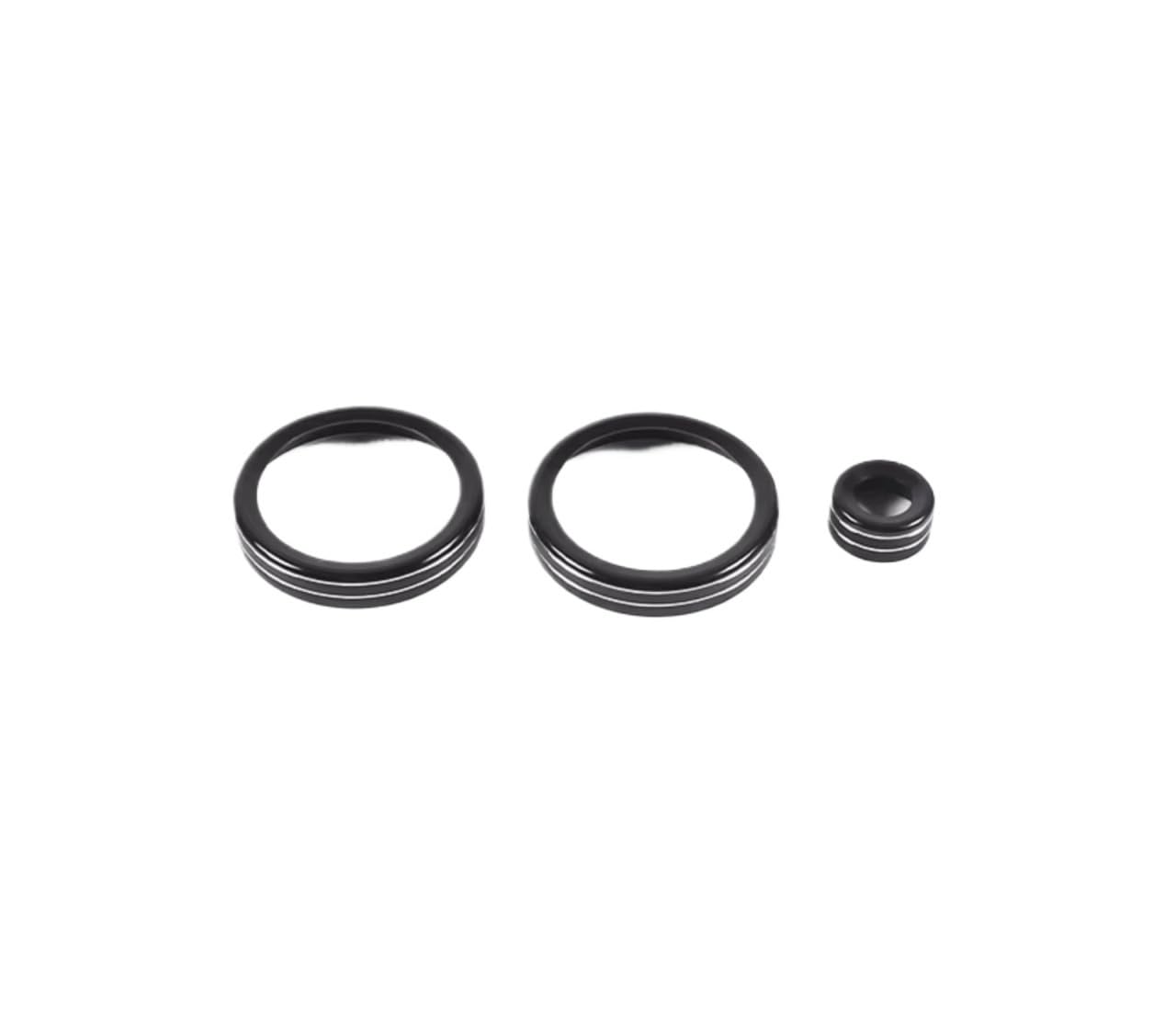 Amxaqjc Car Interior Moulding Trim for Range for Rover for Velar 2017-2023 for RR for Evoque 2019-2022 Car Central Air Conditioning Volume Knobs Ring Trim(Black)