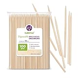 100 Piques à Brochette en Bois de Bouleau 10 cm x 2,5 mm | Bâtonnets Extra Résistants pour Barbecue, Viande et Fruits | Brochettes Écologiques Polyvalentes pour Grillades et Loisirs Créatifs