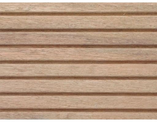 Terrassendiele Bangkirai | 25 x 145 mm | Länge 4,57 m | Fein Geriffelt, Pinhole | Standard Qualität | Holz-Terrassendiele