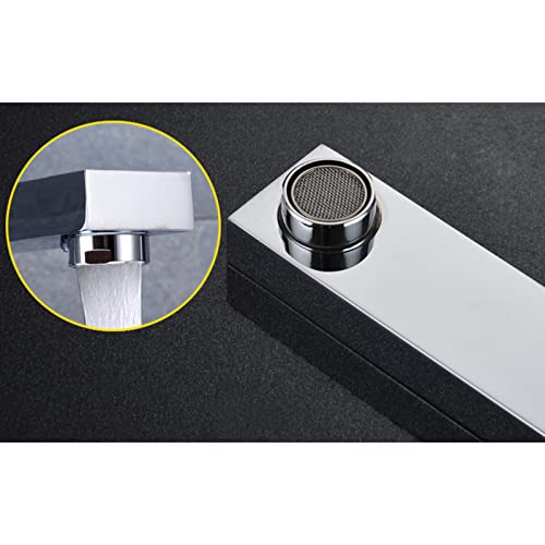 Baignoire de bain moderne tap de bain à 3 trous avec douche à main extensible chrome LWX