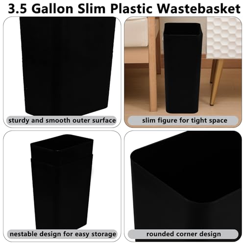 Set de 2 Canecas de Basura Rectangulares de 3 Galones miniatura 3