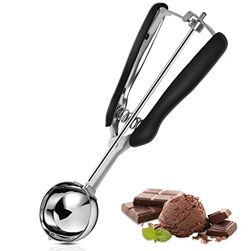 SZSMD Eisportionierer, Lebensmittelqualität 430 Edelstahl Eislöffel Spülmaschinenfest, Portionierer für Eiskugel, Melone, Fleischbällchen, Kuchen Teig, Plätzchen, FDA Zulassung,Dia 5cm Cover