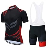 😄【Materiale del tessuto】Tessuto in poliestere, con una forte resistenza all'impatto, buona flessibilità ed eccellente resistenza all'usura. Un completo di camicia da ciclismo professionale per uomini, molto adatto per la ciclismo, la spinning, la bicicletta stradale o per gli appassionati di bicicletta, sia all'interno che all'esterno.