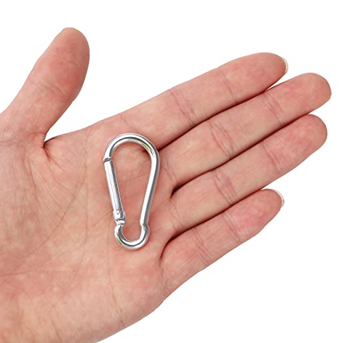 Samloo 30Pcs Mini Aluminum Carabiner Spring Clip 2" Snap Hook Keychain For Outdoor Camping Hiking Fishing Traveling Backpack Bottle #TOP4