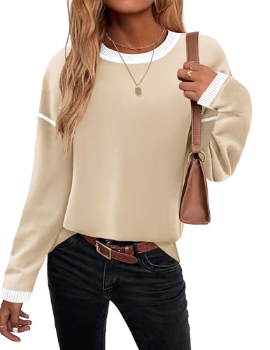 Image of Zeagoo Sweaters for Women Fall Outfits Trendy 2025 Long Sleeve Shirts Bussiness Casual Knit Pullover Sweater Tops