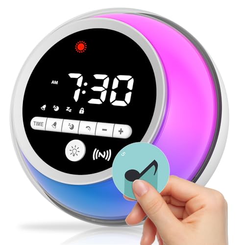 BUTTING Ok to Wake Clock, Kids Alarm Clock with Music Cards Sound Machine, Nap Timer, Sleep Training Clock for Toddlers, Child