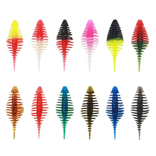 Iscas de pesca falsas, 10 peças de PVC ecológico 5 cm iscas artificiais biônicas falso equipamento d