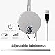 Leselampe Bett Wandmontage Dimmbar LED Bettlampe Wand mit Stecker, USB-Ladeanschluss, Touch Schalter, 230V Aluminium Flexible Schwanenhals Bettleuchte mit Kabel, Wandleuchte für Schlafzimmer, Silber