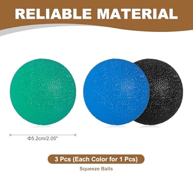 PATIKIL Hand Exercise Balls, Squeeze Balls Stress Balls for Adults Grip Strengthening Occupational Equipment