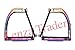 Peacock Rainbow Gloss Safety Stirrups Horse Riding S/Steel with TREADS (4