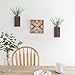 Dahey 2 Pack Wood Wall Planter Vase with Artificial Eucalyptus Farmhouse Wall Hanging Decor Pocket Planter for Indoor Fake Plants Greenery, Living Room Bedroom Kitchen Home Office Decoration