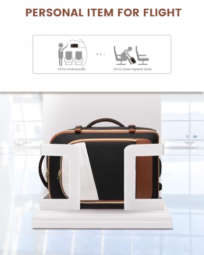 Image of LOVEVOOK Rolling Backpack with Wheels, Carry On Luggage for Women Men, 17 Inch Wheeled Travel Backpack 57L Water Resistant, Flight Approved Underseat Luggage Trolley Bag for Business Overnight