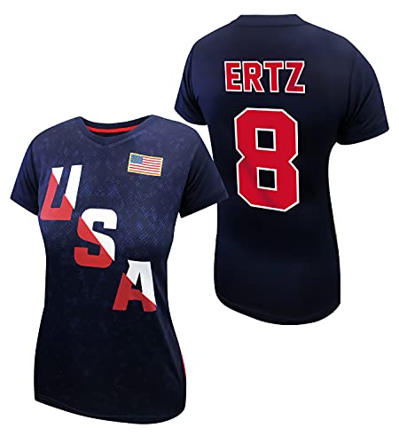 Icon Sports USWNT Players Assn T-Shirt - Women’s Jersey Inspired Official Game Day Shirt Olympic Soccer Team Tee Top WPA45PT-N-ERTZ M