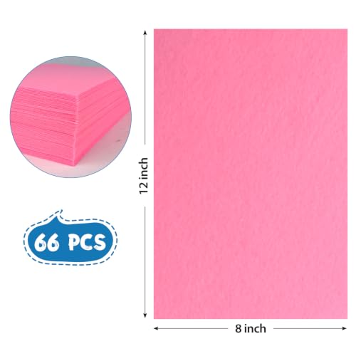 Image of 12x8 Inch 66Pcs Pink Cards, Craft Supplies, Card Making and Art Projects