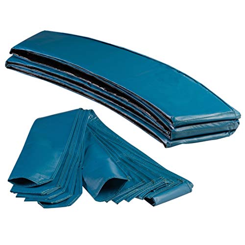 Upper Bounce® Trampoline Appearance Replacement Set, 11' Round Safety Pad with 8-Pole Sleeve Protectors - Aquamarine