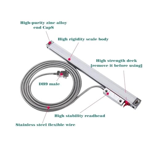 Escala lineal digital DRO-3V con 3 encoders 0-1000mm miniatura 5
