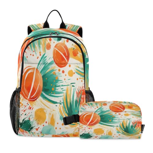 Sac d'école léger durable basket-ball et son sac isotherme pour cartable enfants