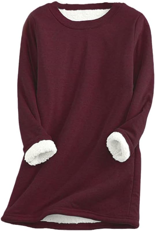 Disimlarl Women's Winter Thickened Fleece Thermal Underwear