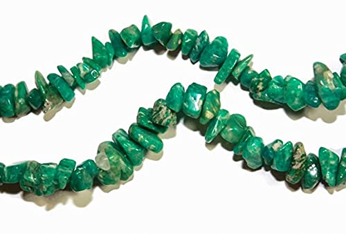 Amazonite russe chips naturelle 17 pouces, l'énergie des pierres pour vos bijoux