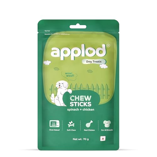 Image of Soft Spinach & Chicken Chew Sticks for Puppies, Adult & Senior Dogs | Nutritious Soft Chew Training Treats Gentle on Teeth | Healthy Veggie Dog Snacks | 70g