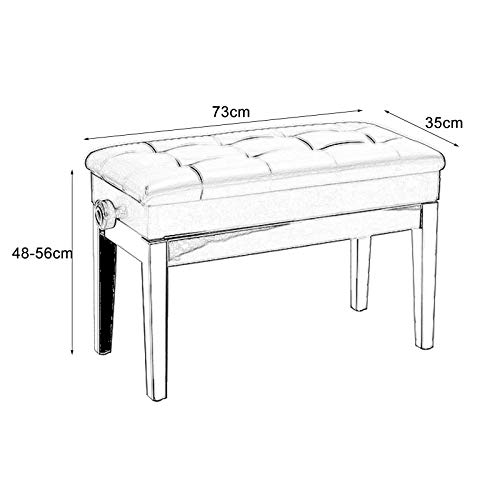 TEmkin Tabouret de Piano réglable, Banc de Piano avec Compartiment de Rangement, Tabouret de Piano Ergonomique, siège rembourré en Cuir PU Souple - Les Beatles, Paul McCartney, John Lennon, RIngo Starr, George Harrison TEmkin Tabouret de Piano réglable, Banc de Piano avec Compartiment de Rangement, Tabouret de Piano Ergonomique, siège rembourré en Cuir PU Souple – Image 6