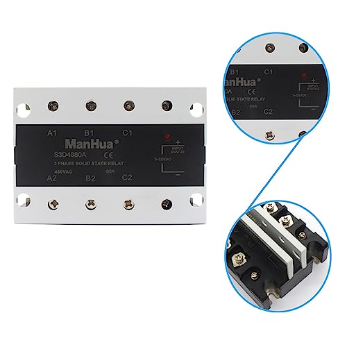 Relais statique triphasé SSR DC-AC 80A pour commutation industrielle