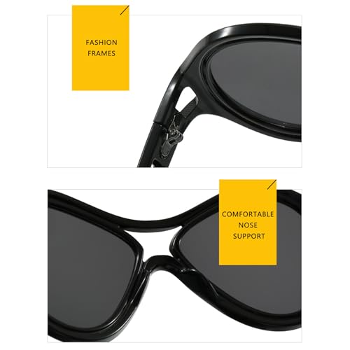bullabulling Oversized Trendy Wrap Around Sunglasses for Women Men Large Driving Sun Glasses Big Sunnies Shades UV4004