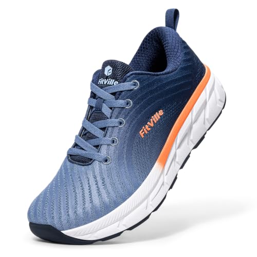 Image of FitVille Wide Walking Shoes for Men Comfortable Lightweight Running Wide Toe Box Shoes for Men Non Slip Cushioned