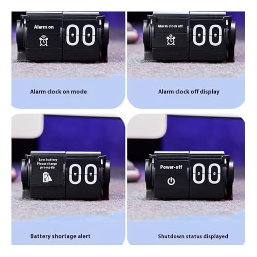 Reloj de escritorio mecánico con calendario automático y alarma para el hogar 5