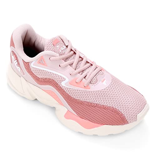 Tênis Fila Punch, Feminino, Rosa Claro/Branco/Salmão, 35